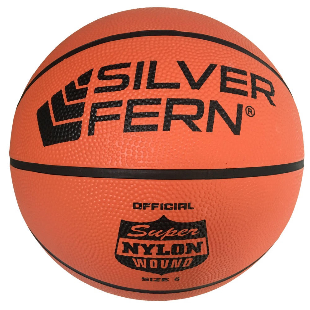 Silver Fern Nylon Wound Basketball Size 6