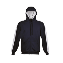 Load image into Gallery viewer, Unisex Adults Contrast Fleece Zip Through Hoodie

