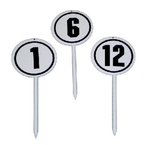 Field Event Markers Round - Numbered Set Of 12 with Spike