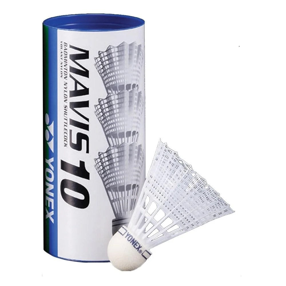 Yonex Mavis 10B Nylon Shuttle White Tube of 3