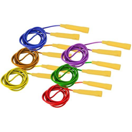 Skipping Rope Plastic 2.4m Yellow Handle