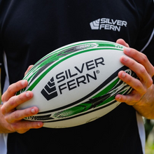 Load image into Gallery viewer, Silver Fern Rugby League Training Ball Mod Size 4
