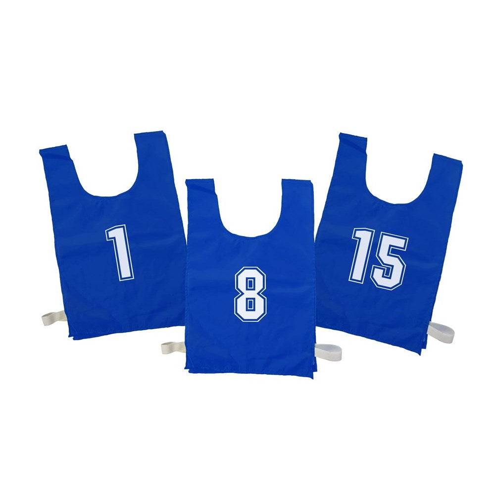 Nylon Bib Set Numbered 1-15 Blue