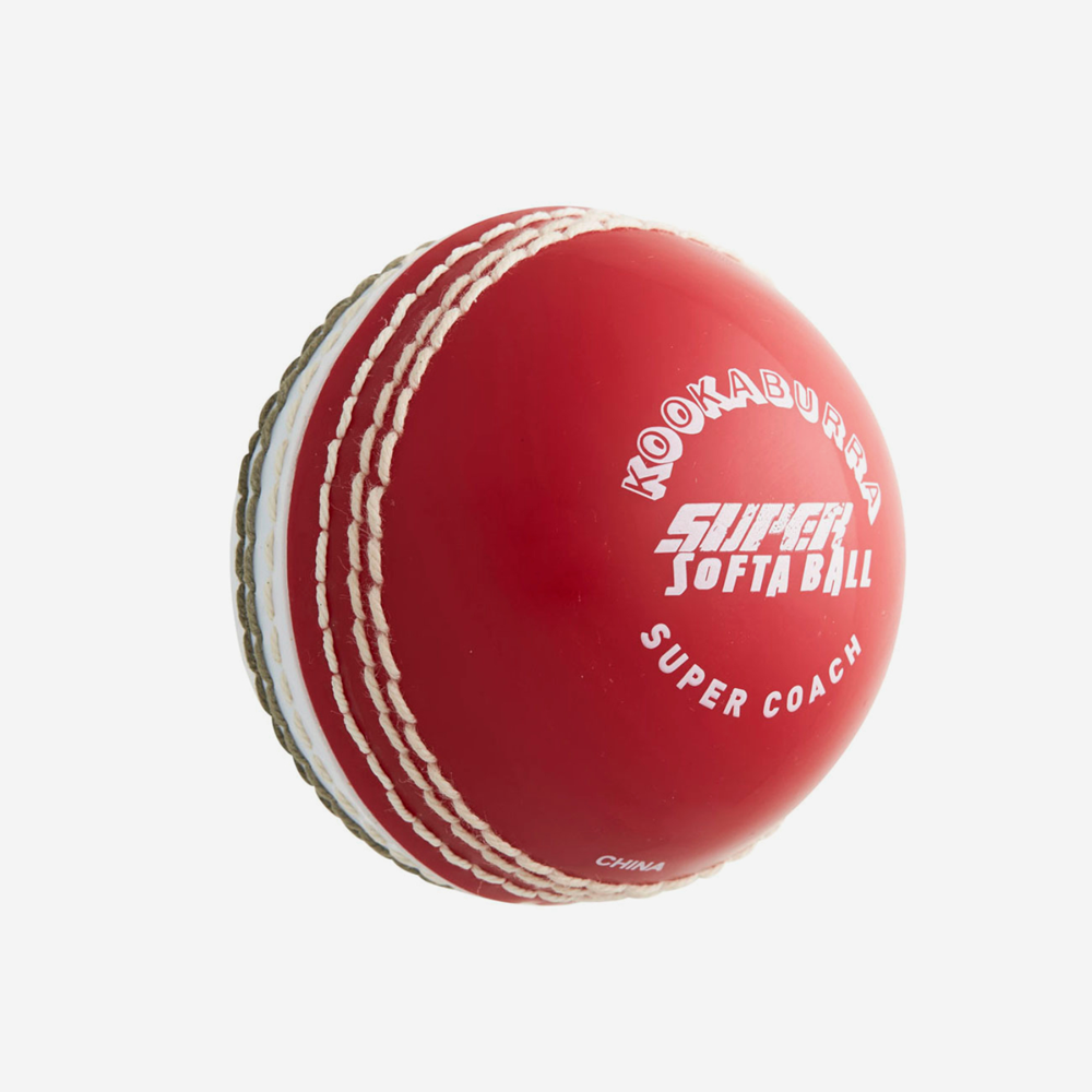 Kookaburra Supa Softa Cricket Ball Red/White Junior – Edsports NZ