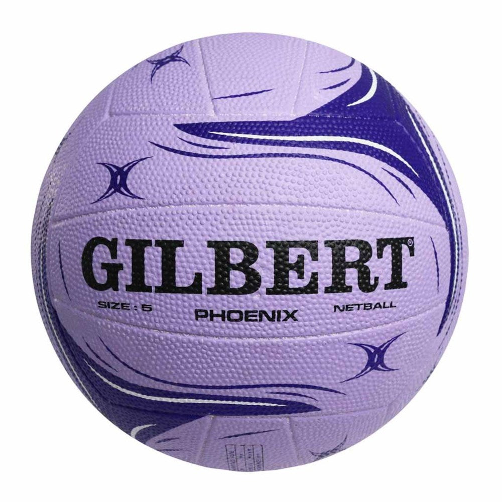 Gilbert Phoenix Rubber Netball Size 5 Purple