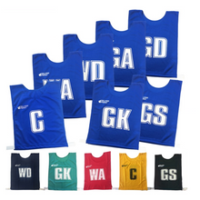 Load image into Gallery viewer, Silver Fern 7v7 Junior Elastic Netball Bibs
