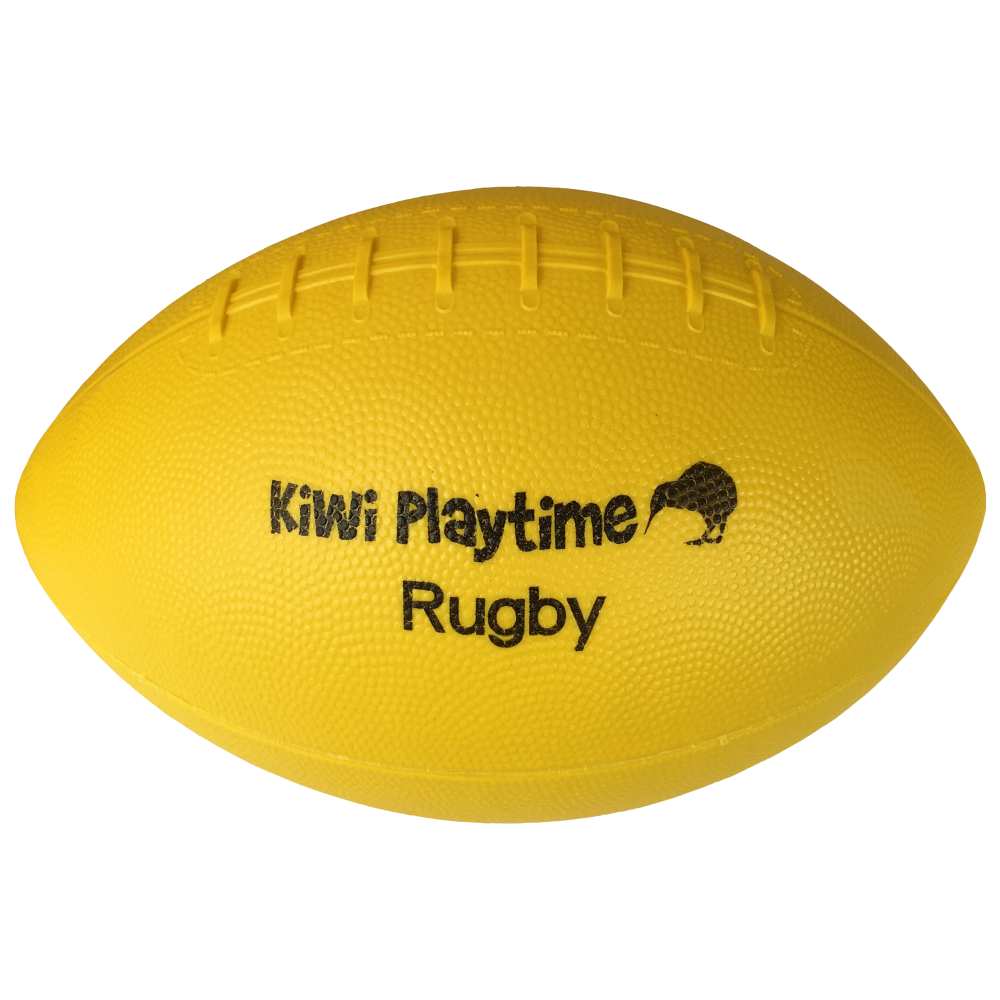 Kiwisport Yellow PVC Rugby Ball